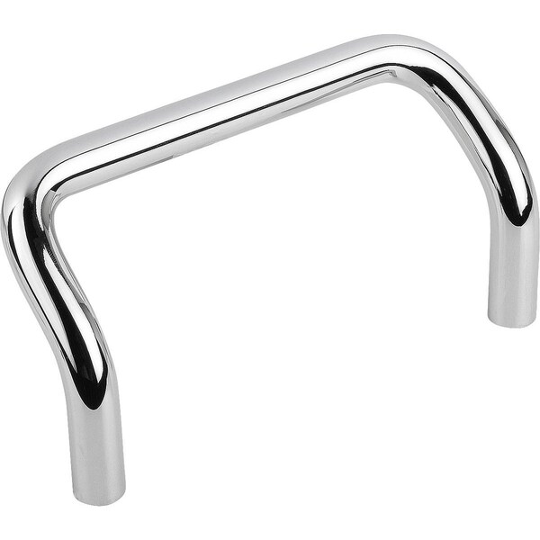 Pull Handle Angled A=120, L=132, H=126, H1=120, Steel High-Gloss Chromed, D=M08